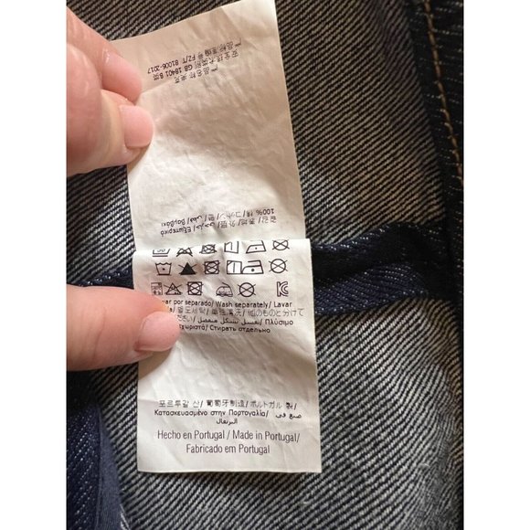 Carolina Herrera Jean Jacket Blue L Large Cotton Denim Classic Washable NEW - Picture 12 of 13